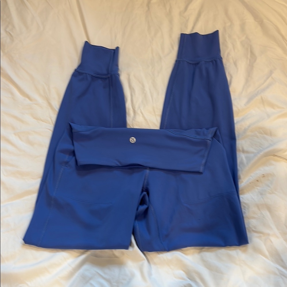 Blue High-Waisted Leggings